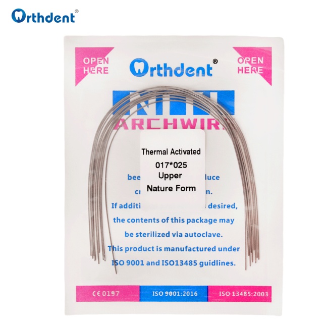 10Packs Dental Orthodontic Heat Thermal Activated Niti Natural Round/Rectangular  Arch Wires