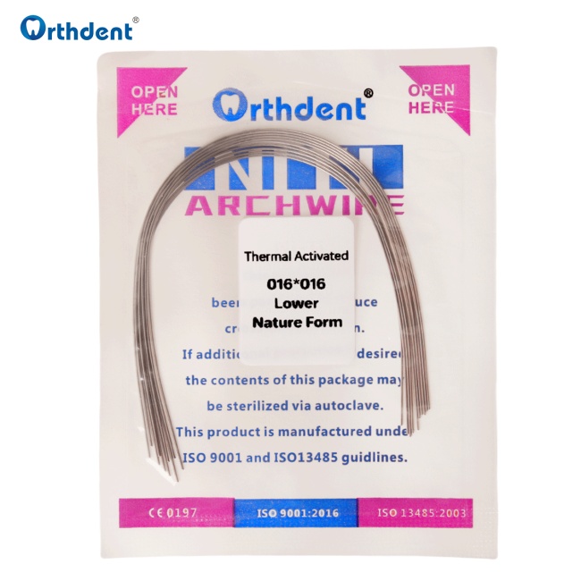 10Packs Dental Orthodontic Heat Thermal Activated Niti Natural Round/Rectangular  Arch Wires