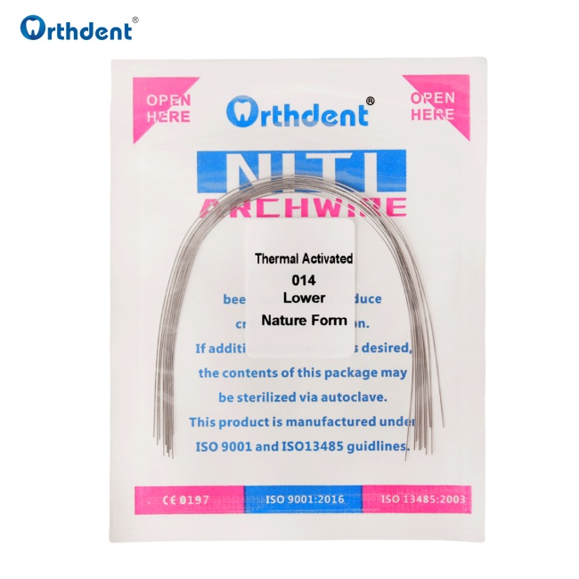 10Packs Dental Orthodontic Heat Thermal Activated Niti Natural Round/Rectangular  Arch Wires