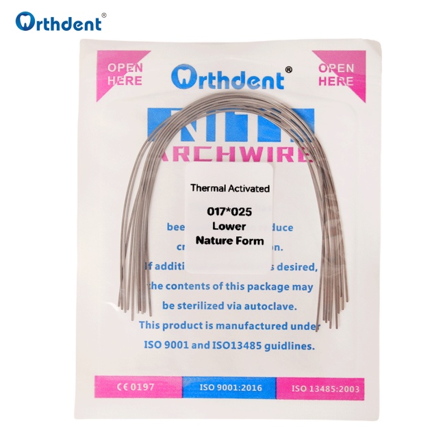 10Packs Dental Orthodontic Heat Thermal Activated Niti Natural Round/Rectangular  Arch Wires