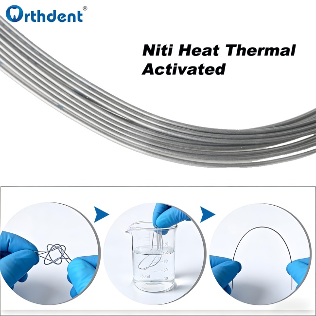 10Packs Dental Orthodontic Heat Thermal Activated Niti Natural Round/Rectangular  Arch Wires