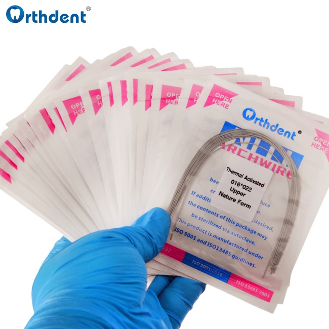 10Packs Dental Orthodontic Heat Thermal Activated Niti Natural Round/Rectangular  Arch Wires
