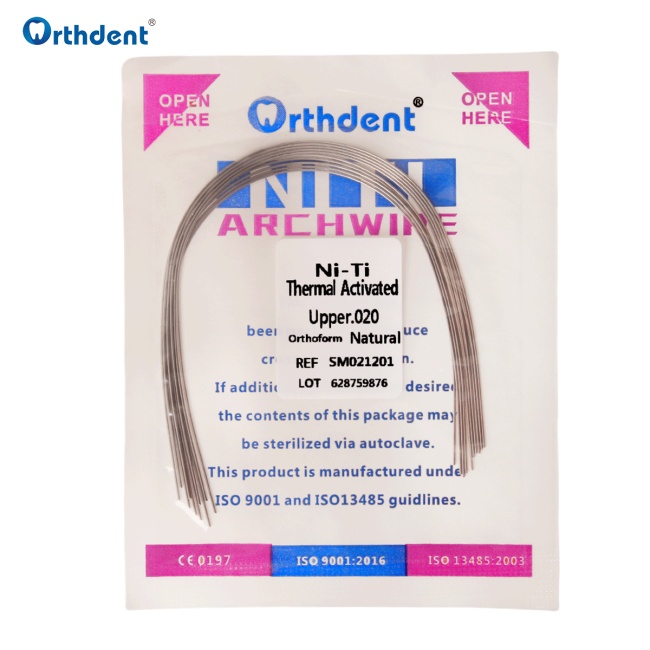 10Packs Dental Orthodontic Heat Thermal Activated Niti Natural Round/Rectangular  Arch Wires