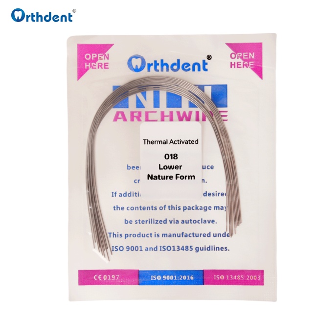 10Packs Dental Orthodontic Heat Thermal Activated Niti Natural Round/Rectangular  Arch Wires
