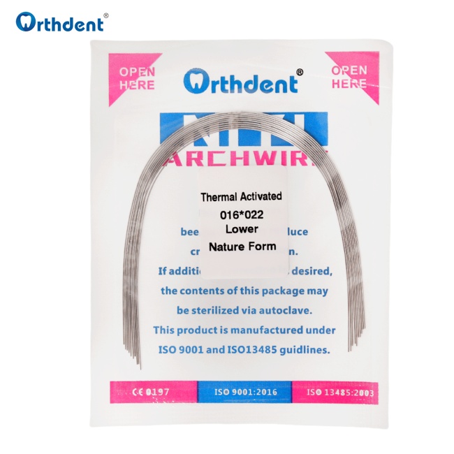 10Packs Dental Orthodontic Heat Thermal Activated Niti Natural Round/Rectangular  Arch Wires