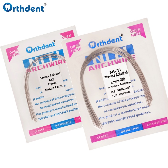 10Packs Dental Orthodontic Heat Thermal Activated Niti Natural Round/Rectangular  Arch Wires