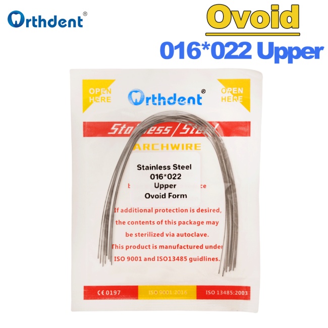 10Packs Dental Orthodontic Arch Wires Stainless Steel Braces Ovoid Form Round/Rectangular Shape