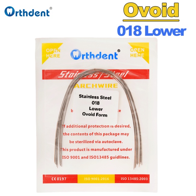 10Packs Dental Orthodontic Arch Wires Stainless Steel Braces Ovoid Form Round/Rectangular Shape