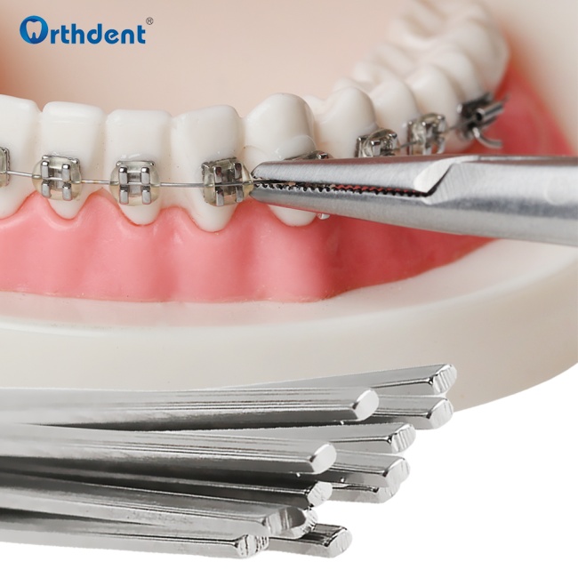 10Packs Dental Orthodontic Arch Wires Stainless Steel Braces Ovoid Form Round/Rectangular Shape