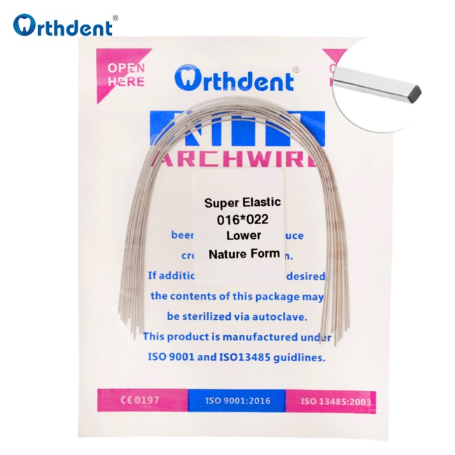 10Packs Dental Orthodontic Arch Wires Super Elastic Niti Round/Rectangular Arch Wire Natural Form Upper Lower Dentistry Material