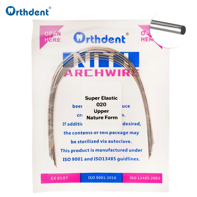 10Packs Dental Orthodontic Arch Wires Super Elastic Niti Round/Rectangular Arch Wire Natural Form Upper Lower Dentistry Material