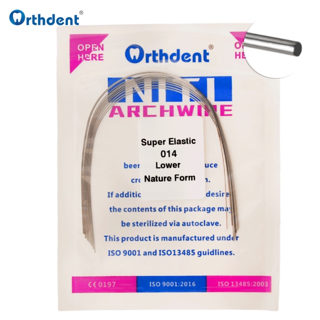 10Packs Dental Orthodontic Arch Wires Super Elastic Niti Round/Rectangular Arch Wire Natural Form Upper Lower Dentistry Material