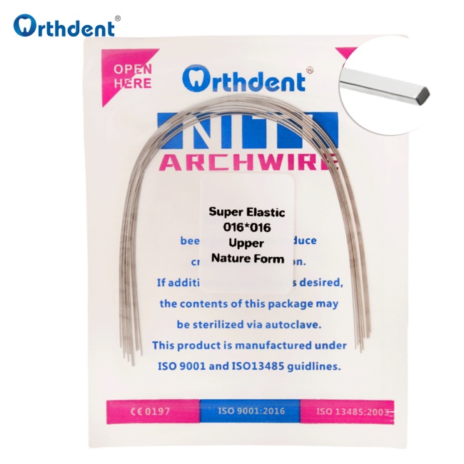 10Packs Dental Orthodontic Arch Wires Super Elastic Niti Round/Rectangular Arch Wire Natural Form Upper Lower Dentistry Material