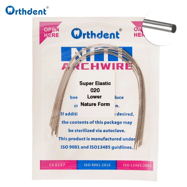 10Packs Dental Orthodontic Arch Wires Super Elastic Niti Round/Rectangular Arch Wire Natural Form Upper Lower Dentistry Material