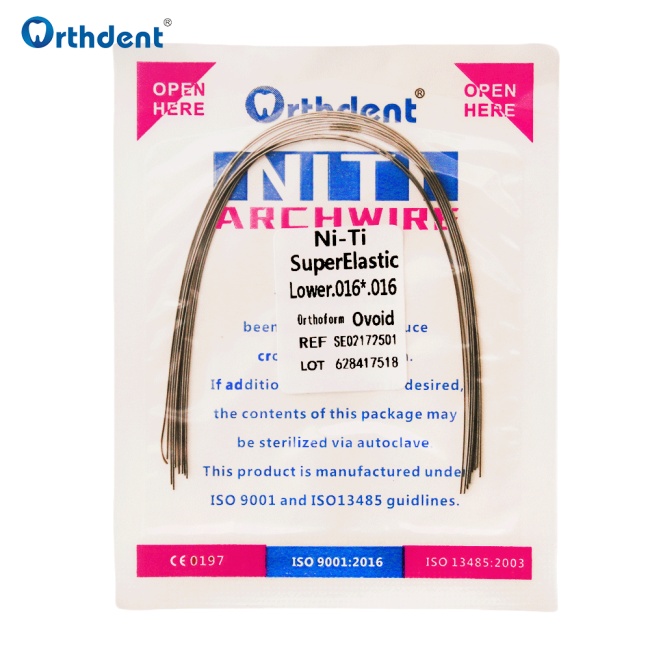 Orthdent 10Pcs/Pack Orthodontics Niti Arch Wies Dental Super Elastic Archwires Ovoid Form Round/Rectangular Teeth Braces Dentistry