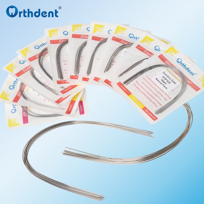 1 Pack Dental Orthodontic Arch wire Super Elastic Niti / Stainless Steel Rectangular/Round Arch Wires Natural/Ovoid Form Dentistry