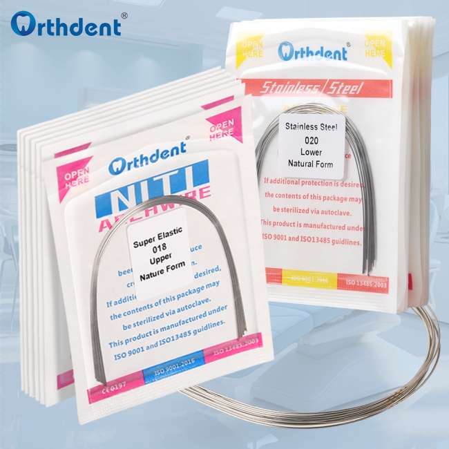 1 Pack Dental Orthodontic Arch wire Super Elastic Niti / Stainless Steel Rectangular/Round Arch Wires Natural/Ovoid Form Dentistry