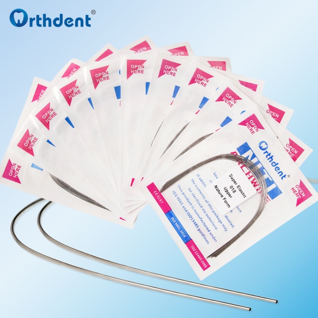 1 Pack Dental Orthodontic Arch wire Super Elastic Niti / Stainless Steel Rectangular/Round Arch Wires Natural/Ovoid Form Dentistry