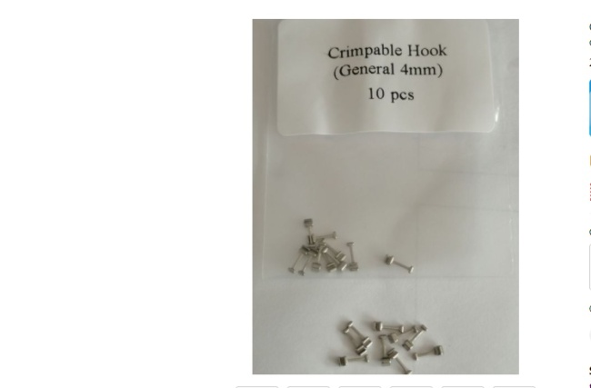 10pcs/Pack Dental Orthodontic Crimpable Hook & Stop | Long/Short Size Available