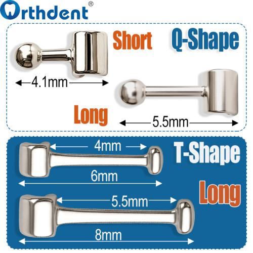 10pcs/Pack Dental Orthodontic Crimpable Hook & Stop | Long/Short Size Available