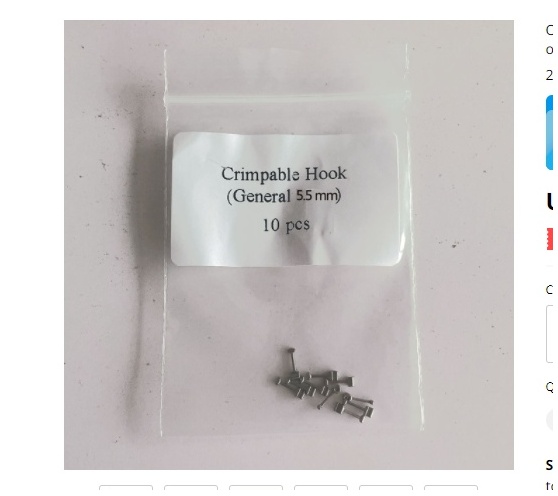 10pcs/Pack Dental Orthodontic Crimpable Hook & Stop | Long/Short Size Available