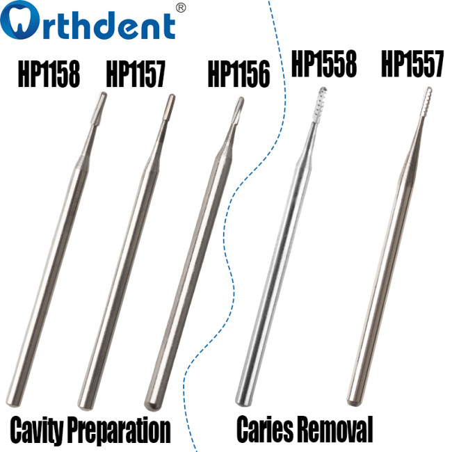 tungsten carbide burs HP1156 HP1157 HP1158 HP1557 HP1558 cavity and caries removal