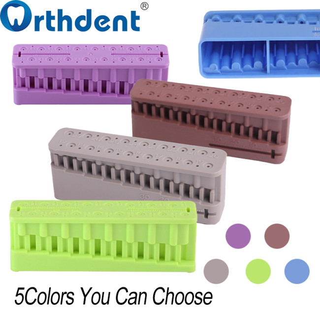 basic endo measuring station 5 colors blue gray dark brown green purple
