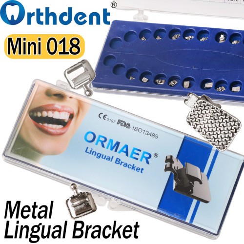 Metal Lingual Brackets Orthodontic Dental Metal Braces Mini Roth 0.018  20Pcs/Kit