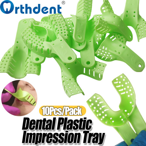 Dental Plastic Impression Tray Green | 10 Sizes | Large/Middle/Small/Anterior/Left/Right Upper & Lower