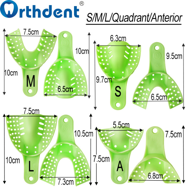 plastic dental trays large middle small sizes display