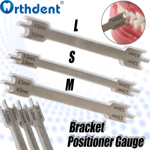 Orthodontic Bracket Positioning Gauge S/M/L Locator Bracket Positioning 2.0-6.0mm Scale