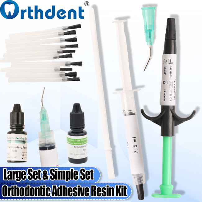 Light Cure Orthodontic Adhesive Kit Green | Large Set & Simple Set | for Brackets