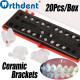 Dental ORMAER Ceramic Orthodontic Brackets Mesh Base Mini Roth 0.022  Hooks 3-4-5 20Pcs/Box