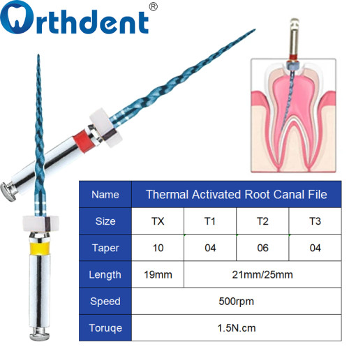 4Pcs CS-4 Heat-Activated Root Canal File for Engine Use  NiTi  TX T1 T2 T3 21mm/25mm