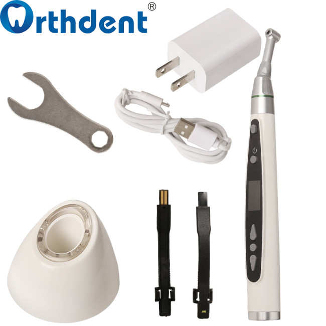 Dental Endo Motor with OLED Display & 16:1 Contra Angle Root Canal Therapy 10 Programs US/EU Plug