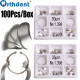 Dental Sectional Contoured Metal Matrices Band Ring Kit 50/35μm Hard 100pcs/Box + 2 Rings
