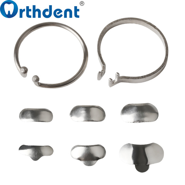 Dental Sectional Matrix Complete Kit Contoured Matrices 1.330 & 1.398 Metal Matrices Pliers Silicone Wedges