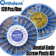 120 Pcs/Box Dental Endo Screw Posts Kit Gold Plated & Pure Titanium Threaded Nail Post