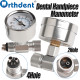 Dental Handpiece Manometer 2/4 Hole Stainless Steel Oil Damped for High/Low Speed Handpiece