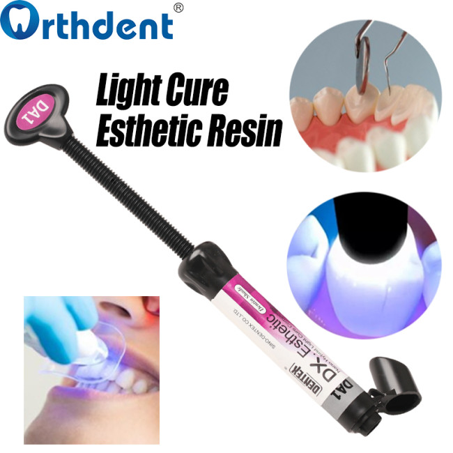 Dentex esthetic composite resin light curing process