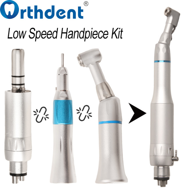 low speed handpiece kit includes straight and contra angle handpiece
