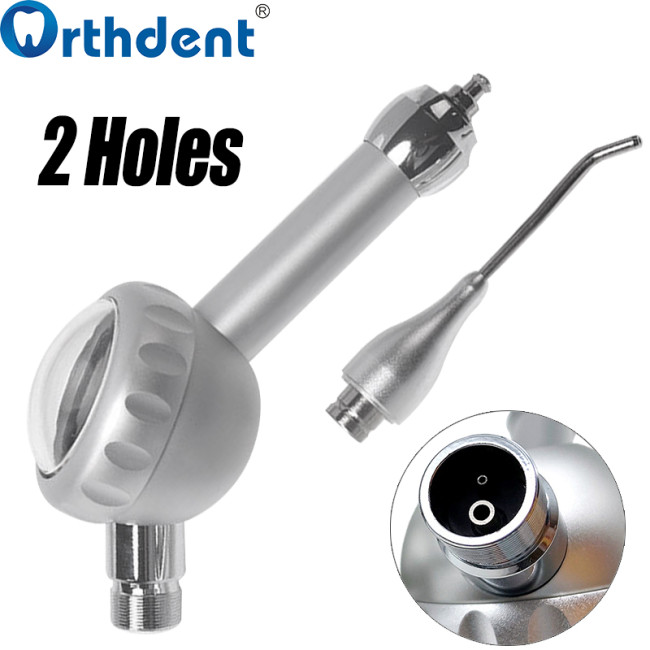 Dental Metal Air Polisher 2/4 Hole Abrasion Sandblaster Aluminum Alloy for Teeth Whitening Stain Removal