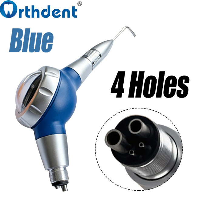 1Pack Dental Air Polisher Blue/Orange 2/4 Hole Air Sandblastingn System For Stain Removal & Teeth Whitening