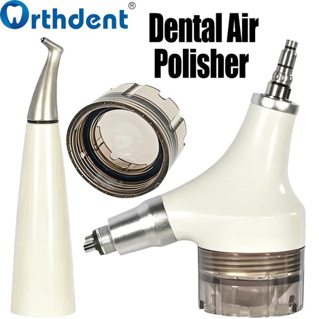 Dental Air Polisher White 2/4 Hole 0.7mm Small-Dia Nozzle Abrasion Sandblaster for Tooth Polishing