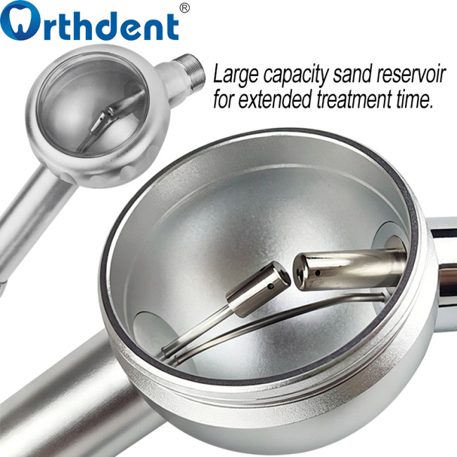 air polisher large capacity powder cup for extended treatment time
