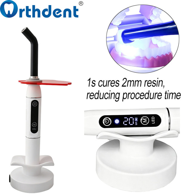 1Set Dental Adjustable Intensity LED Curing Light Wireless 1S Cure Composite Resin 4 Modes Teeth Filling Lamp 