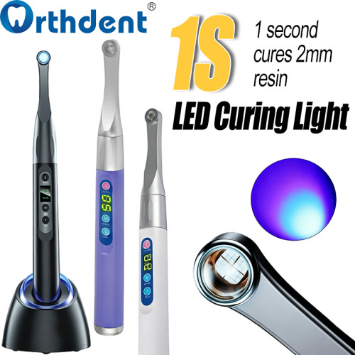1Set Dental High Power LED Curing Light 1s Cures 2mm Resin Teeth Filling Lamp with US/EU Plug