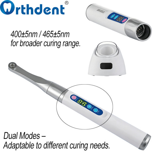 1Set Dental High Power LED Curing Light 1s Cures 2mm Resin Teeth Filling Lamp with US/EU Plug