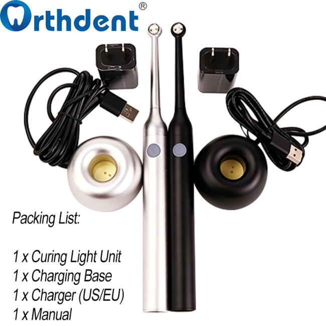 1 second curing light packing list main unit charging base charger manual