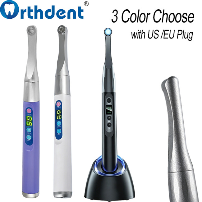 LED curing light black white purple colors with US and EU plug options